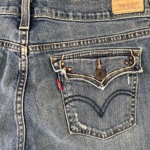 Levis 515 Bootcut Jeans Womens 8 Medium Wash Blue Denim Flap Pocket 515-0217